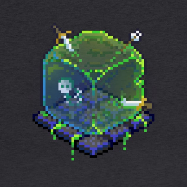 Dungeon Gelatinous Slime Cube 8 Bit Retro Pixel Art by Wolfkin Design